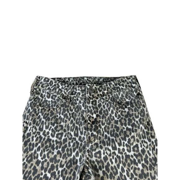 American Eagle Leopard Print Jegging Jeans Women's Sz 4 X -Short Ankle Stretch - Picture 3 of 13